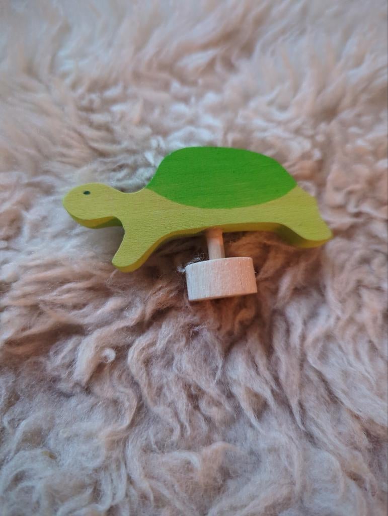 Houten schildpad steker voor jaartafel of seizoenstafel, Ophalen of Verzenden, Nieuw