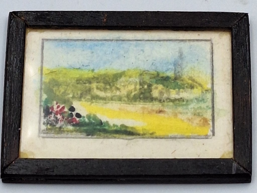 Schilderij voor het poppenhuis Landschap, Ophalen of Verzenden, Zo goed als nieuw, Poppenhuis