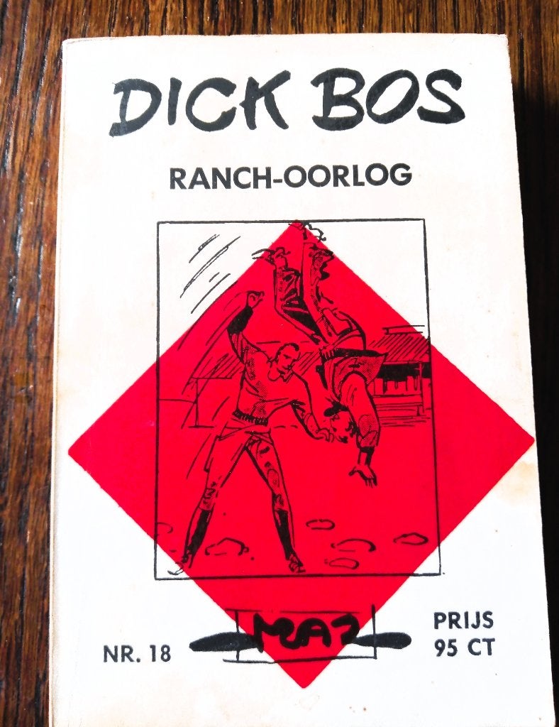 dick bos nr.18*1965*1ste druk-ranch-oorlog/mazure, Gelezen, Alfred Mazure, Eén stripboek, Ophalen of Verzenden