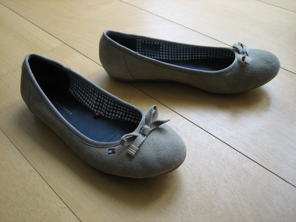 Elegante beige suede ballerina's TOMMY HILFIGER 38 snazzeys, Beige, Tommy Hilfiger,, Zo goed als nieuw, Ballerina's