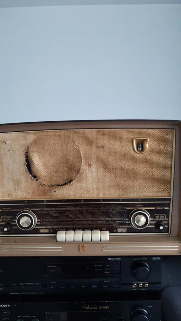 Vintage Buizenradio - Decoratief of voor restauratie, Ophalen of Verzenden, Niet werkend, Radio
