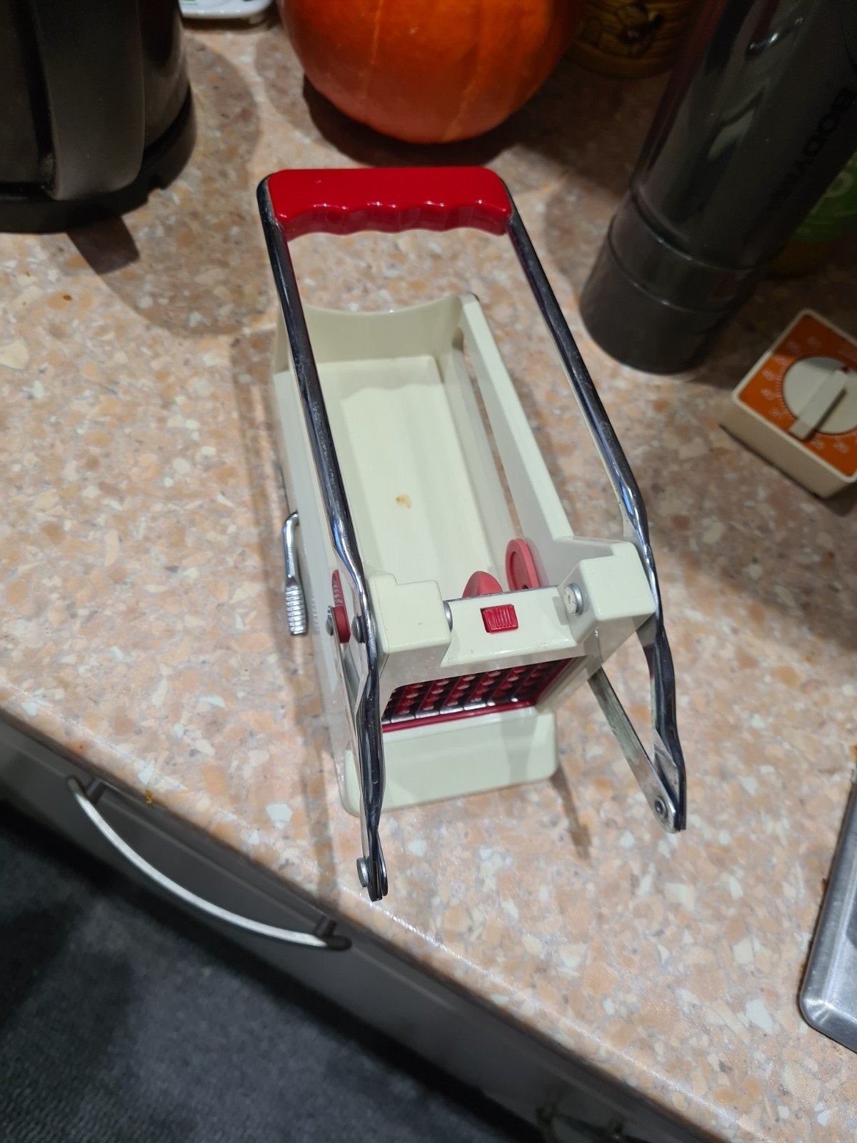 Handige Patatsnijder voor Perfecte Frieten, Ophalen of Verzenden, Metaal, Wit, Overige typen