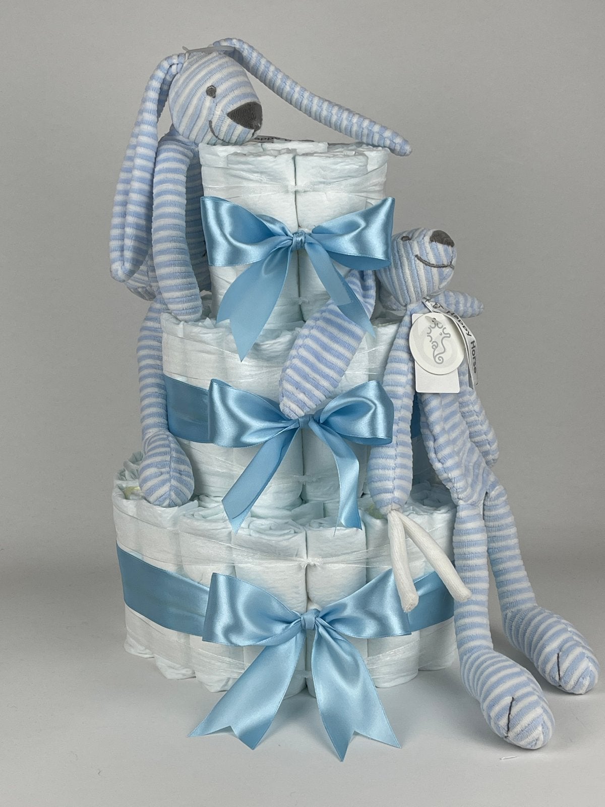 Luiertaart jongen happy horse konijn reece blue blauw, Ophalen of Verzenden, Nieuw, Kraamcadeau
