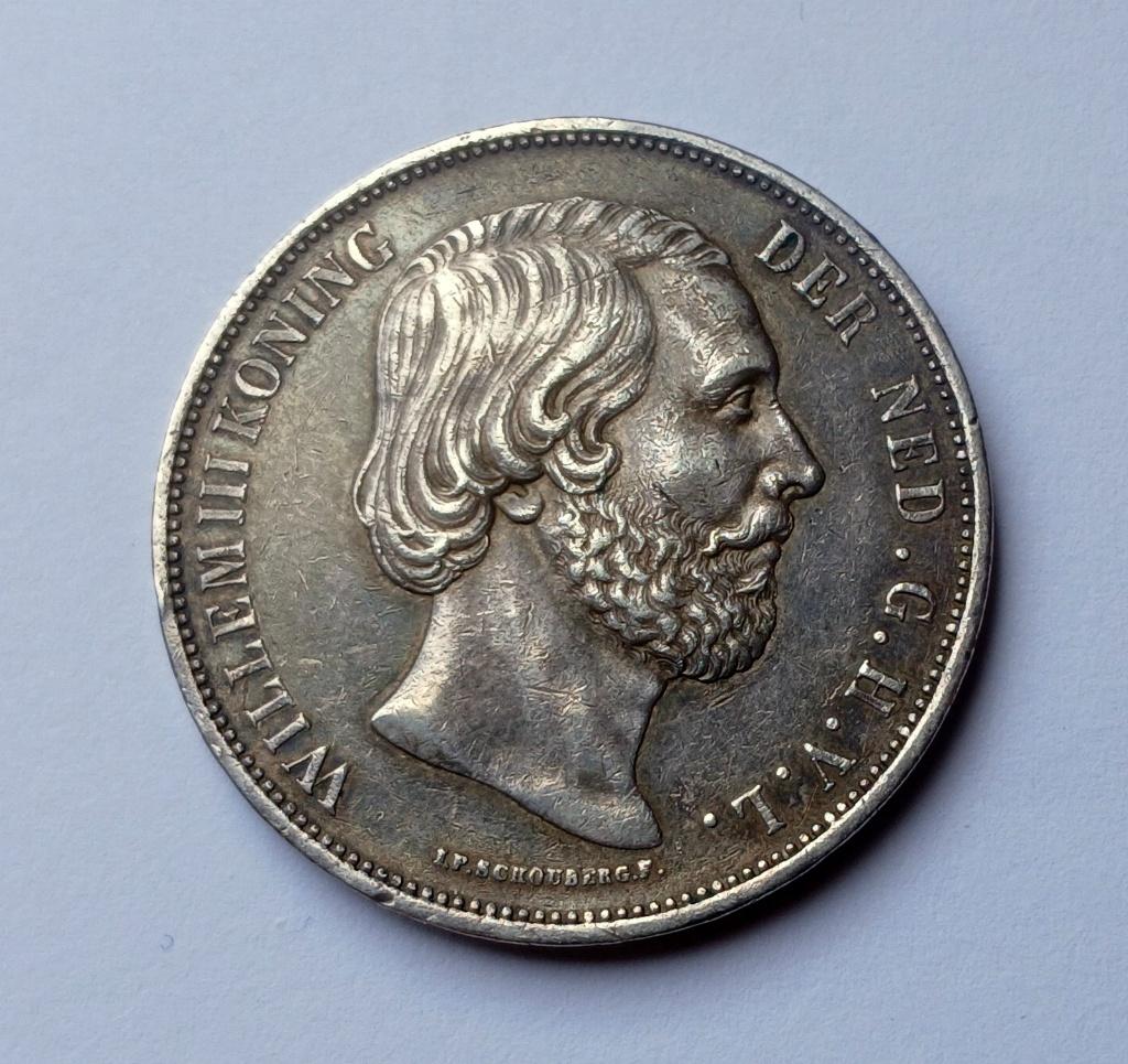 2½ Gulden 1869, Koning Willem III, Verzenden, Zilver, Losse munt