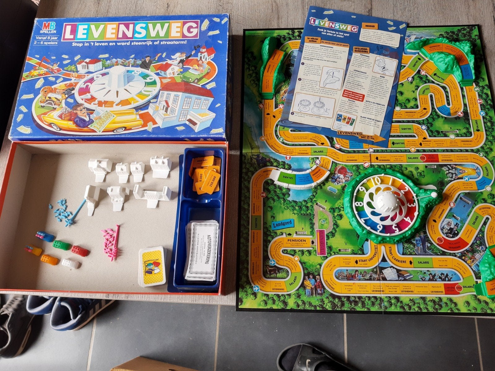 Levensweg bordspel - Compleet en in goede staat, Consumentenservice@hasbro.nl, Postbus 3009, 3502 GA Utrecht, Ophalen of Verzenden