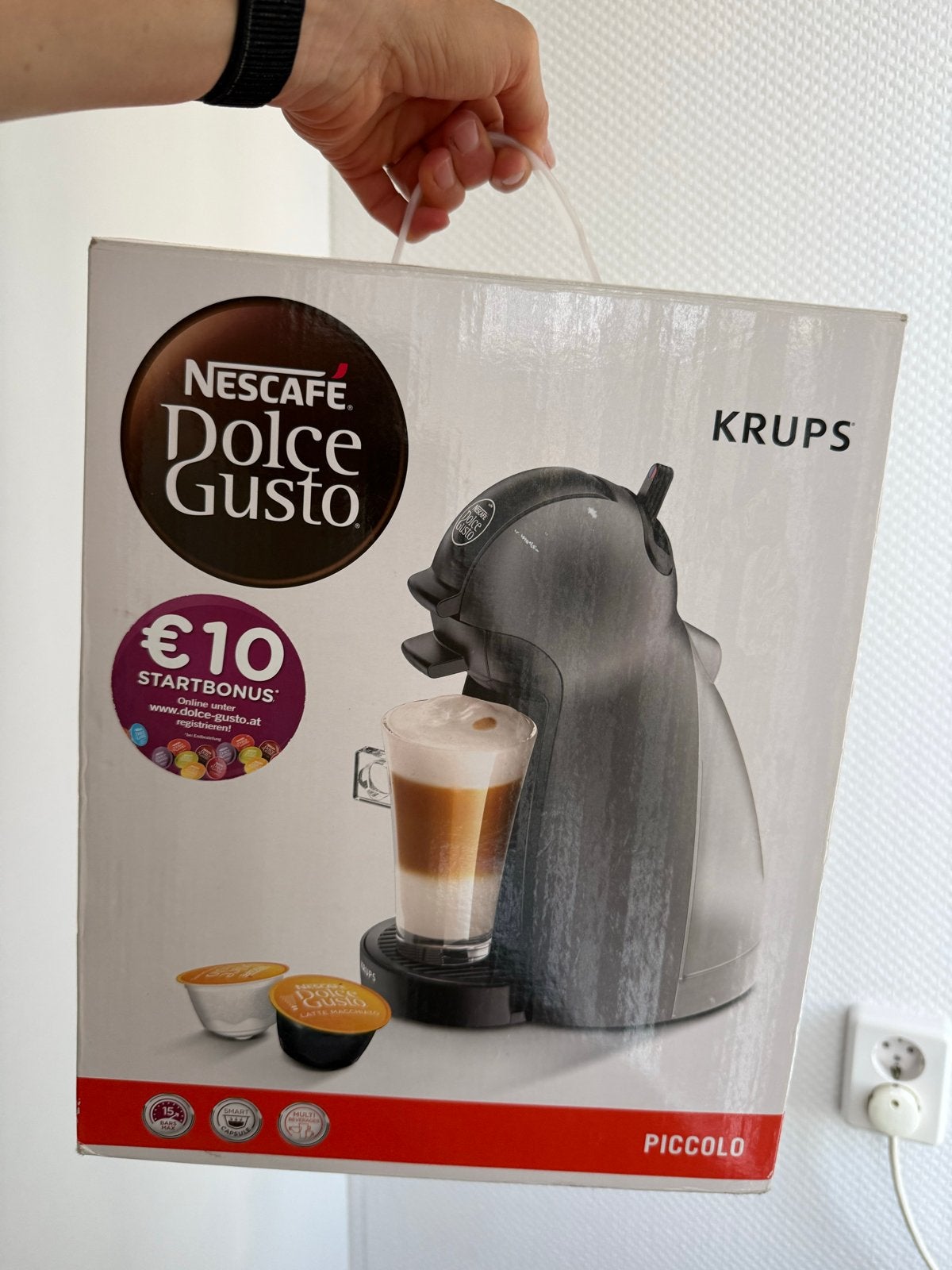 Krups Nescafé Dolce Gusto Piccolo Koffiemachine, Witgoed en Apparatuur, Koffiezetapparaten, Koffiepads en cups, Gebruikt, Koffiemachine