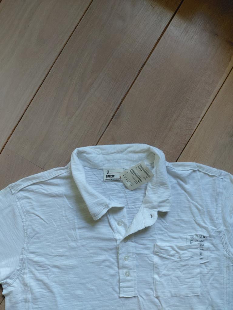 Nieuwe heren poloshirt GARCIA maar XXL, Kleding | Heren, Grote Maten, Wit, Shirt, Ophalen of Verzenden, Garcia