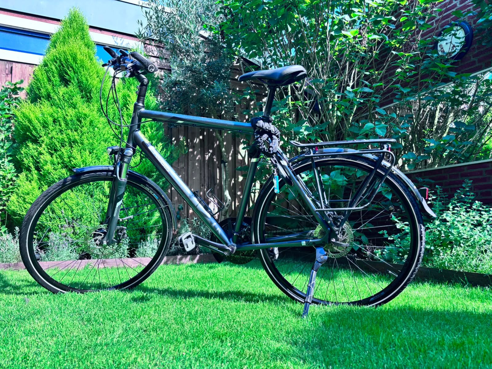 Goed onderhouden herenfiets - framemaat 61, Fietsen en Brommers, Versnellingen, Zo goed als nieuw, 61 tot 65 cm, Schijfrem