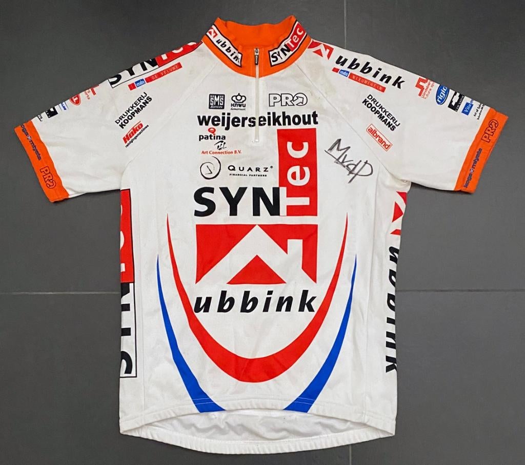 Wielershirt UBBINK-SYNTEC-Marvin vd Pluijm-gesigneerd, Ophalen of Verzenden, Zo goed als nieuw, Overige typen