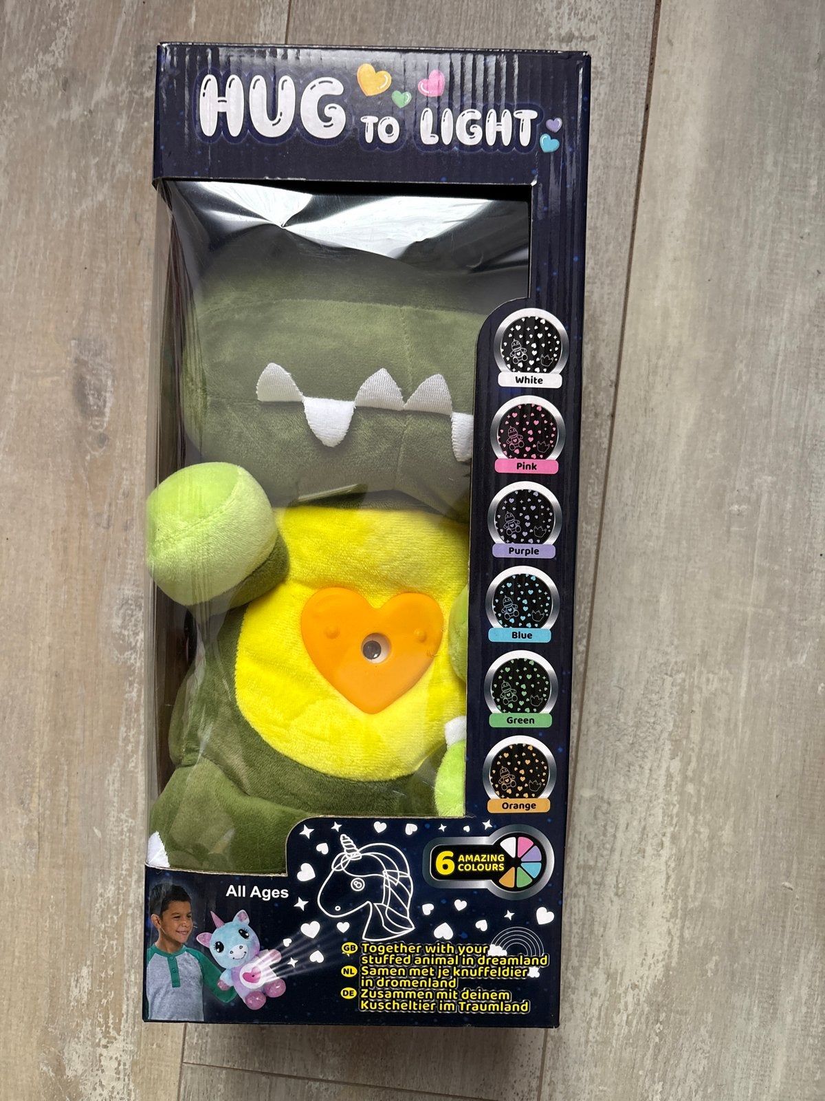 Hug to Light Knuffel Krokodil met Licht en Kleur, Groen, Overige merken, Overige karakters, .