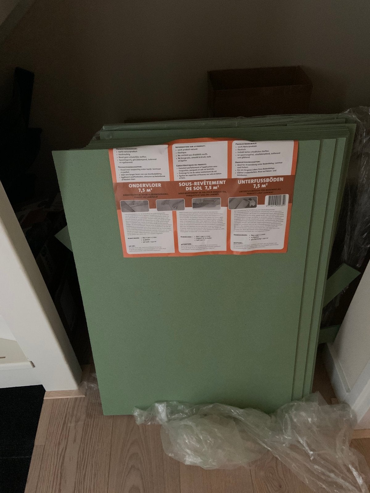 Ondervloer groene platen 7mm nieuw, Ophalen, Overige materialen, 30 cm of meer, 50 tot 150 cm