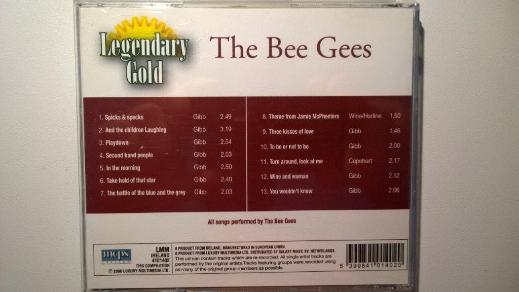 Bee Gees - Legendary Gold Original Classics, Ophalen of Verzenden, Zo goed als nieuw, Pop, Album
