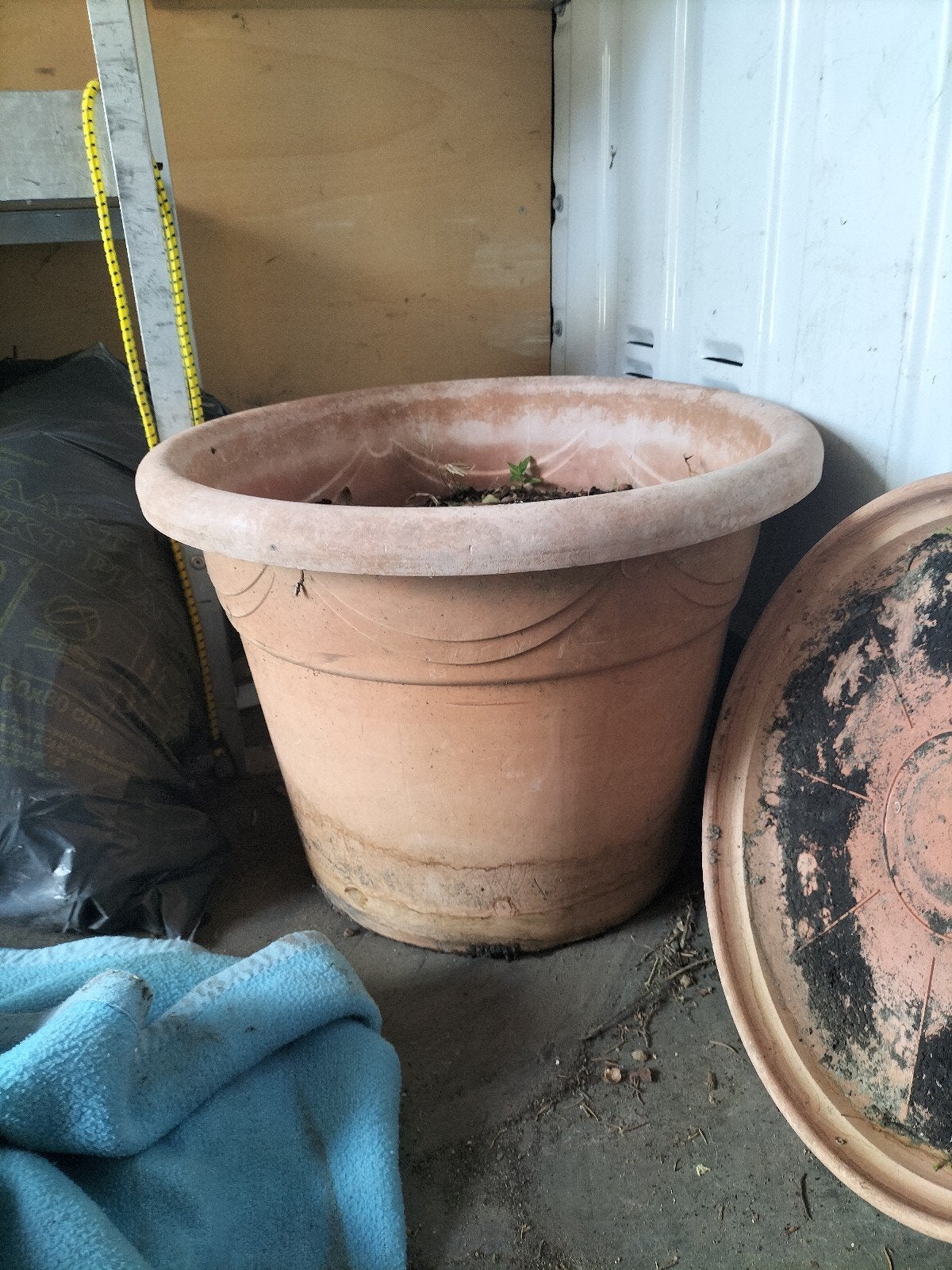 Grote terracotta bloempot - 50 cm doorsnede, Ophalen, Kunststof, Gebruikt, Rond