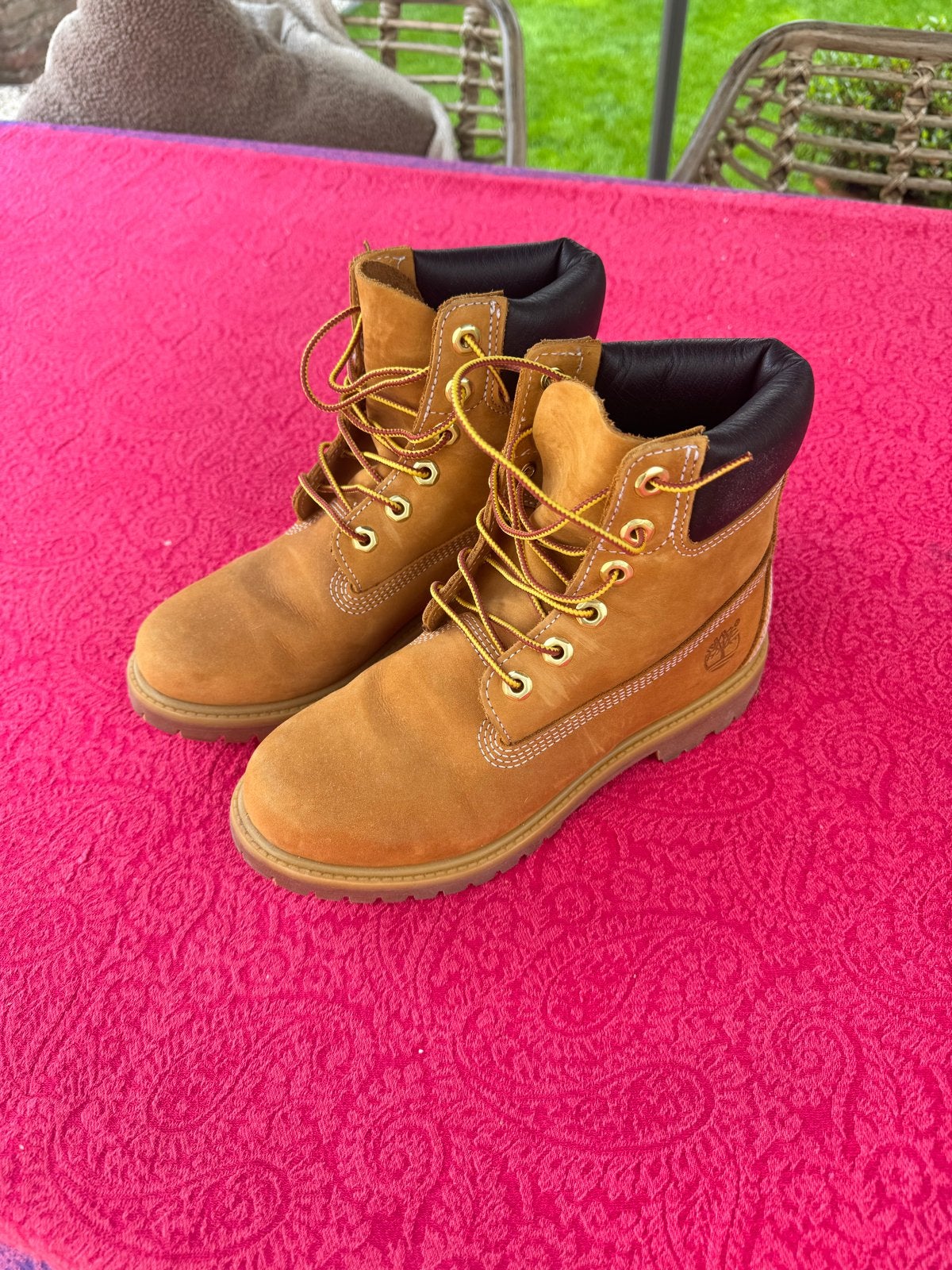 Mooie dames Timberland boots maat 38, Ophalen, Zo goed als nieuw, Bruin, Lage of Enkellaarzen