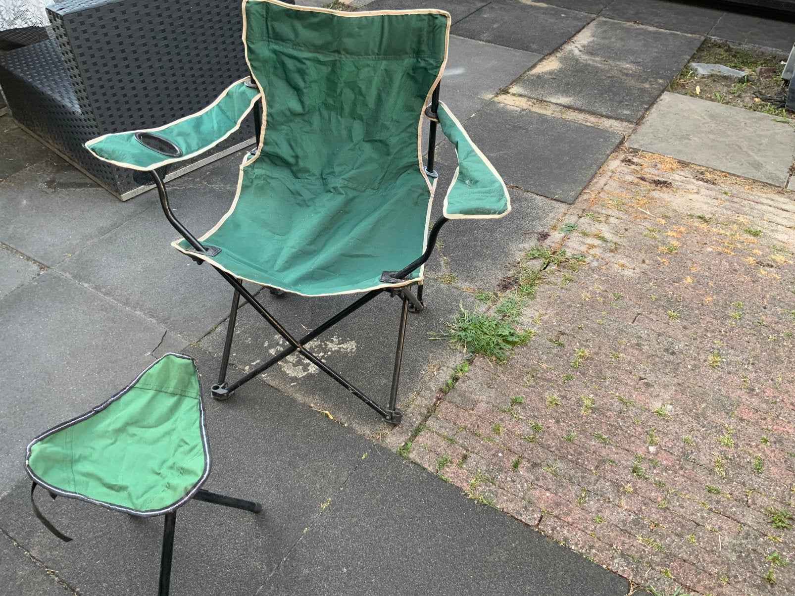 Visstoel en krukje , (inklapbaar), Ophalen, Gebruikt, Overige typen