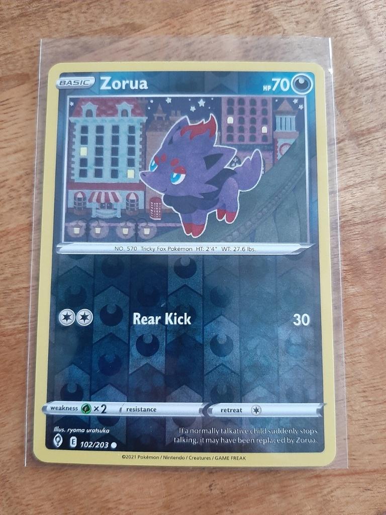 Zorua #102, Reverse Holo, Pokemon Evolving Skies, Ophalen of Verzenden, Nieuw, Losse kaart