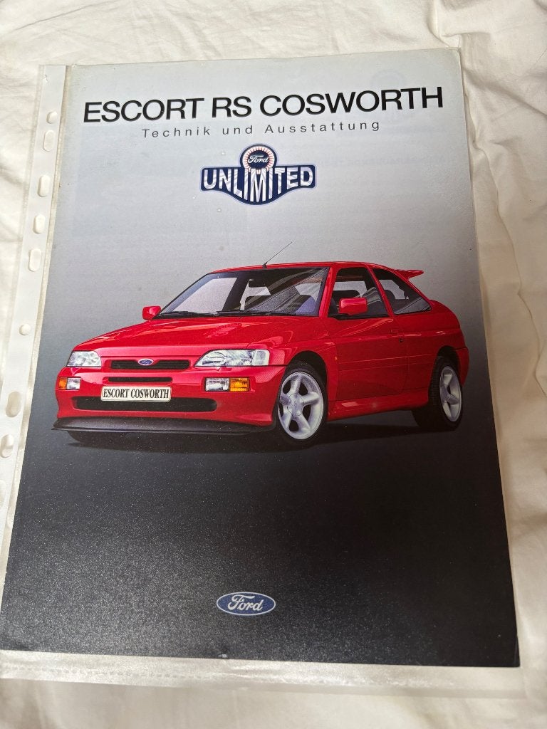 Folders ford Escort Rs2000/Cosworth, Ophalen of Verzenden, Zo goed als nieuw, Ford