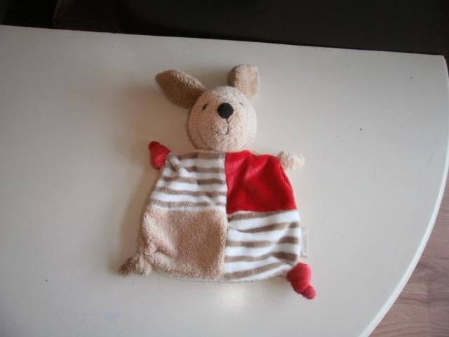 sterntaler hond met rammel bruin/rood met knopen op De, Nieuw, Wasbaar, Meerkleurig, Klein (minder dan 20 cm)