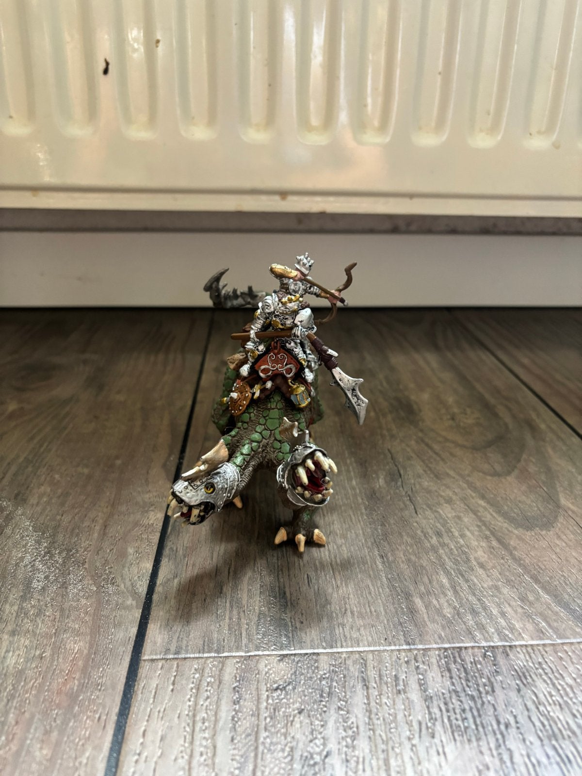 Fantasy Lizardmen Saurus Oldblood op Carnosaur, Ophalen, Gebruikt, Figuurtje(s), Warhammer
