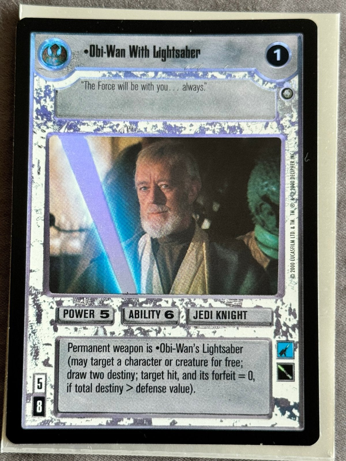 Star Wars CCG Reflections II Obi-Wan With Lightsaber, Ophalen of Verzenden, Zo goed als nieuw