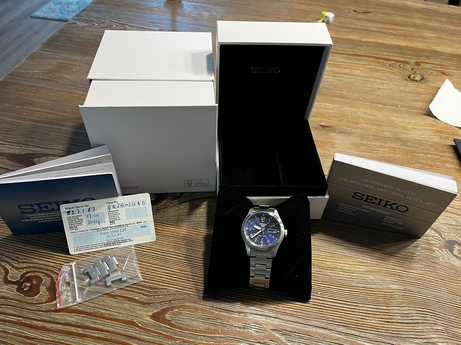 Seiko 5  SRPG39K1, Sieraden, Tassen en Uiterlijk, Horloges | Heren, Ophalen of Verzenden, Zo goed als nieuw, Staal, Seiko