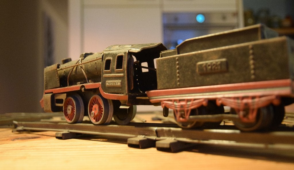 Distler uurwerklocomotief 40281 + Tender + Rails [ Spoor 0 ], Ophalen of Verzenden