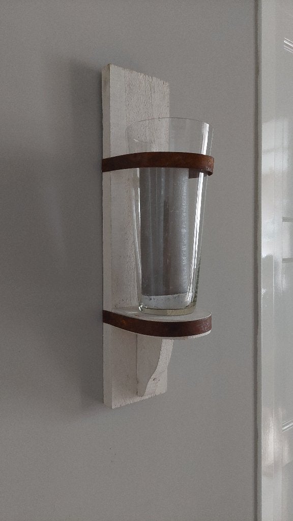 Houten Wand/windlicht, Ophalen, Zo goed als nieuw