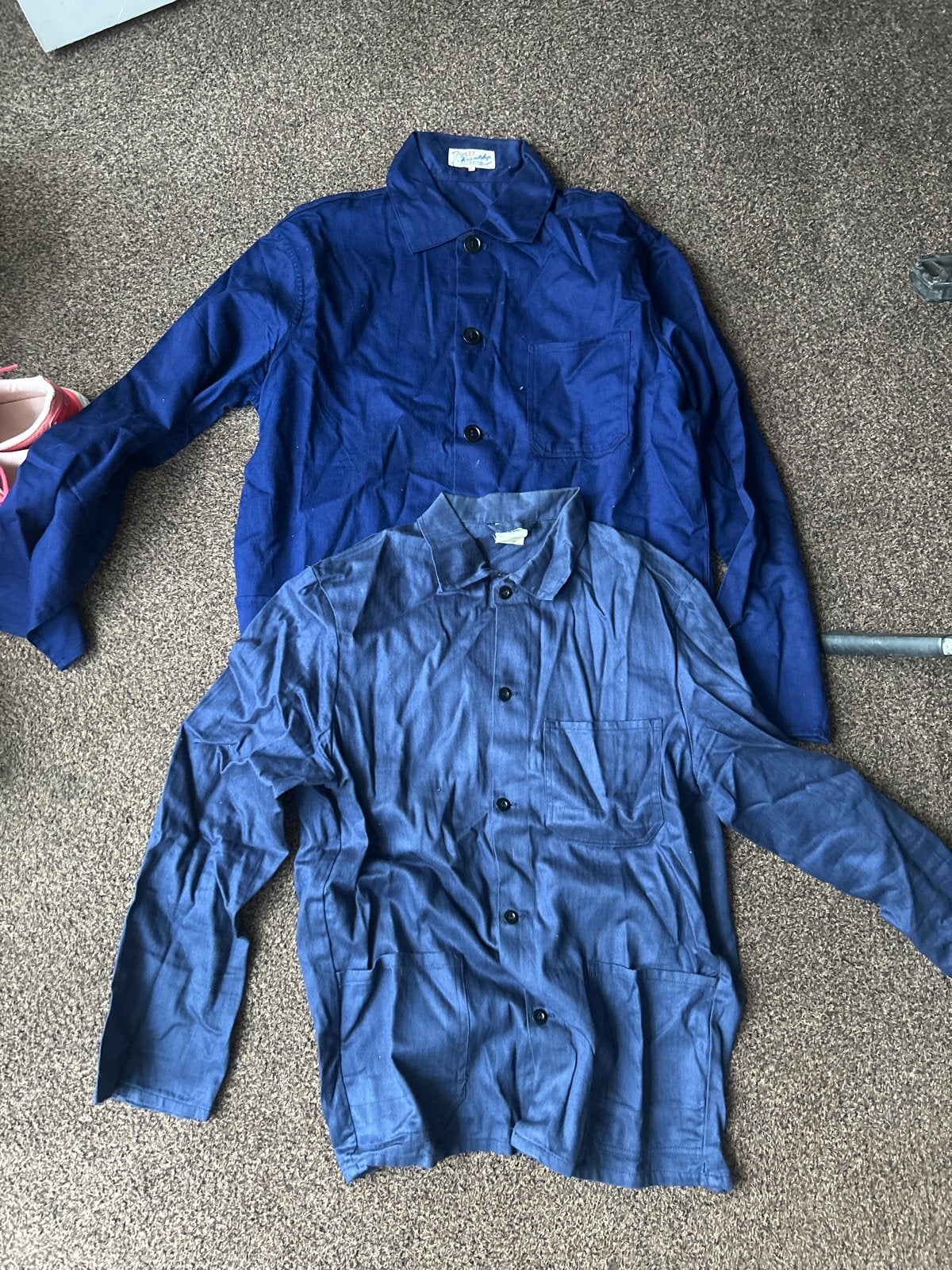 Vintage KLM Werkkleding - Blauwe Werkjas (2 stuks), Ophalen of Verzenden, Gedragen