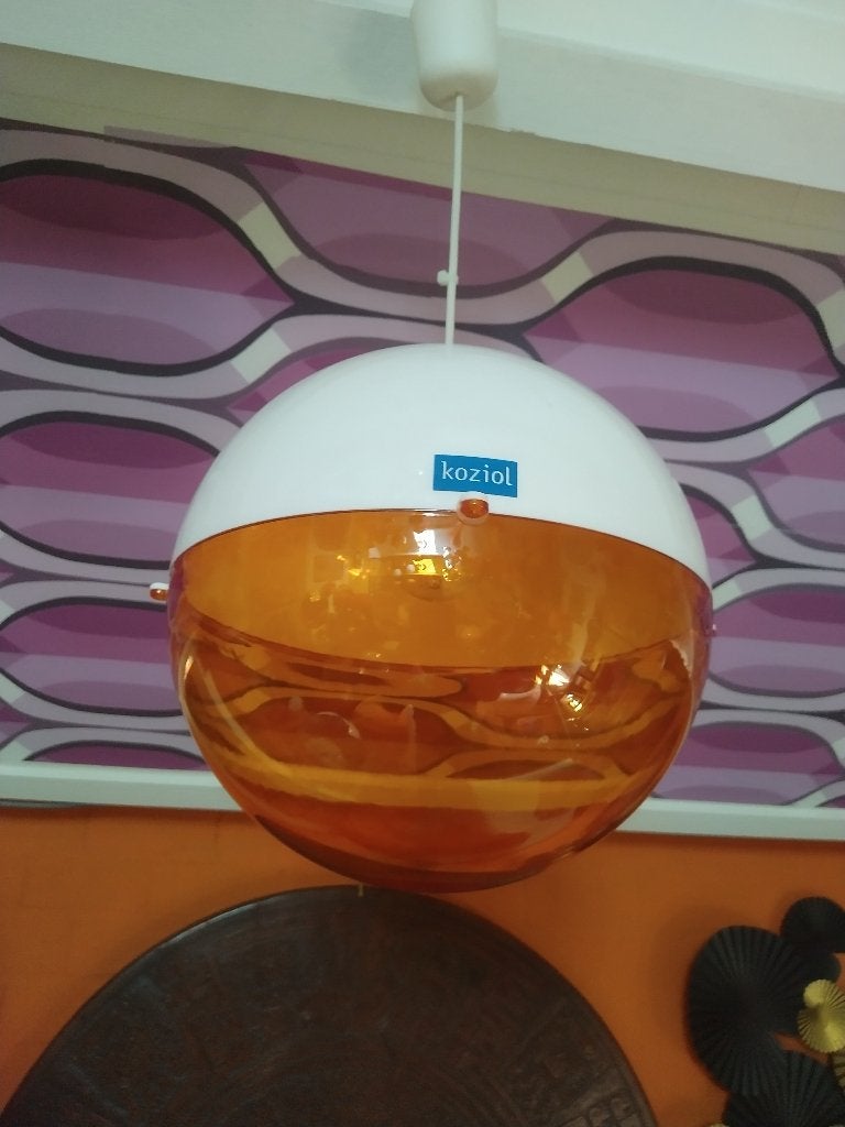 Retro KOZIOL Lamp Space Age vintage, Ophalen of Verzenden, Zo goed als nieuw, Kunststof, E27 (groot)