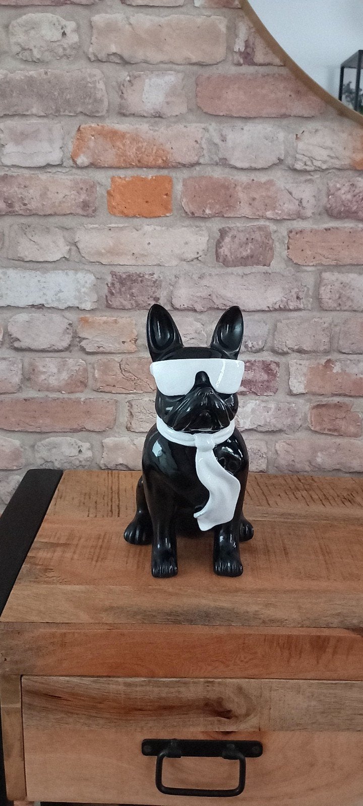 28cm Franse Bulldog met Bril Beeld♥️SALE VERKOOP♥️, Verzamelen, Ophalen of Verzenden, Nieuw, Dier