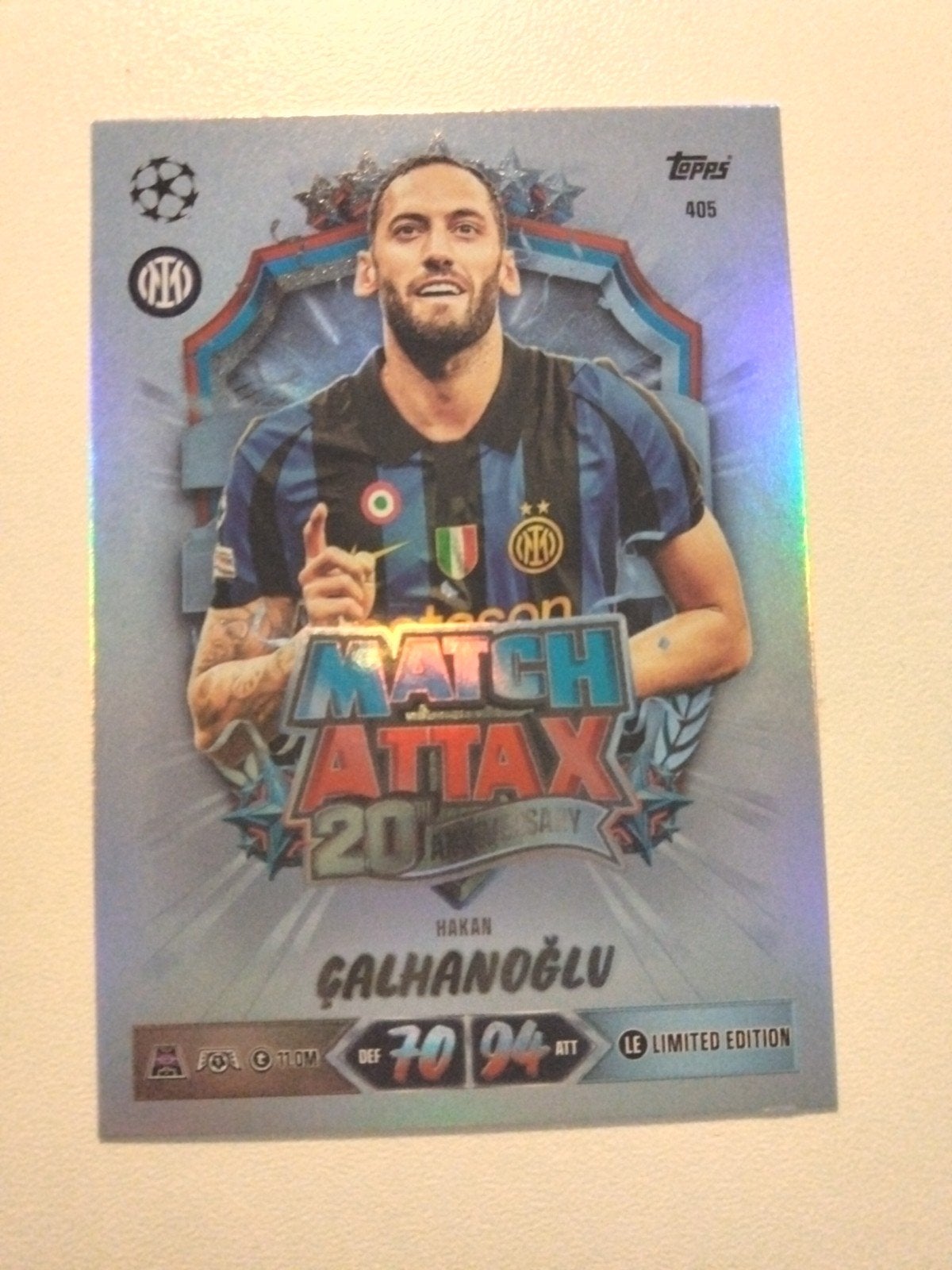 Çalhanoğlu Match Attax 20th Anniversary Limited Edition, Verzamelen, Ophalen of Verzenden, Zo goed als nieuw, Buitenlandse clubs
