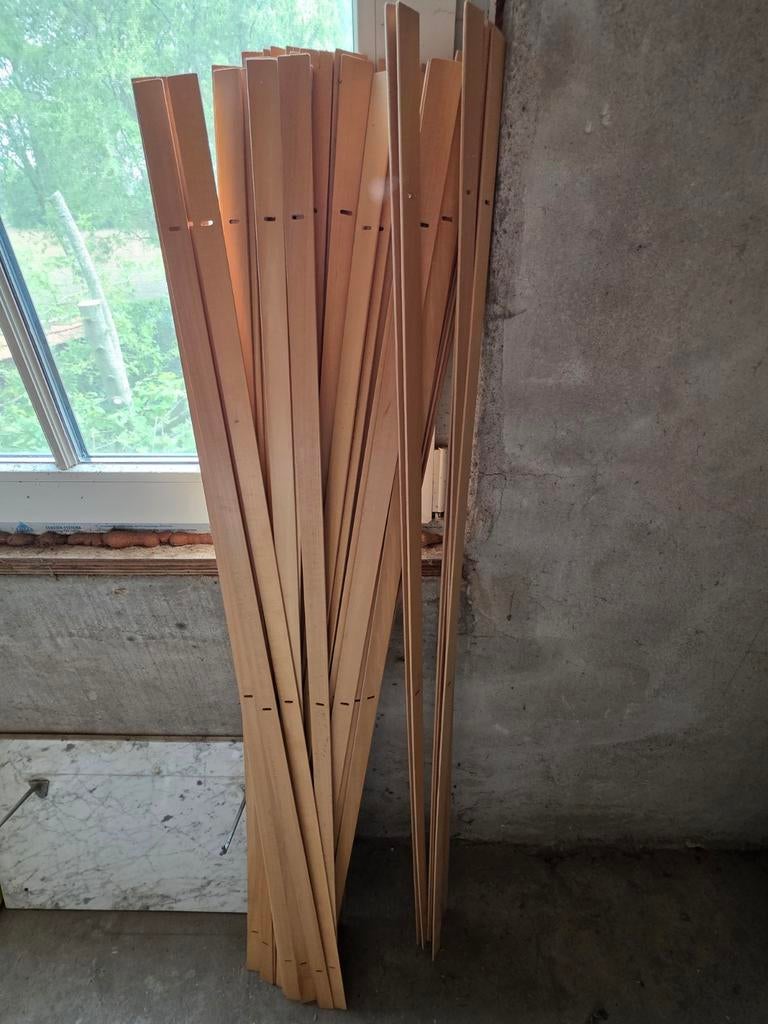 houten lamellen / latjes, Overige materialen, Gebruikt, 100 tot 150 cm, Lijsten