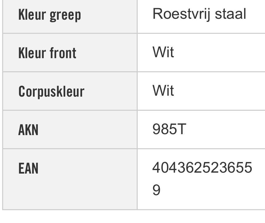 Hornbach Keukenkastje Wit 50x87x58,4 cm nieuw in doos, Huis en Inrichting, Ophalen, Minder dan 50 cm, Wit, Nieuw
