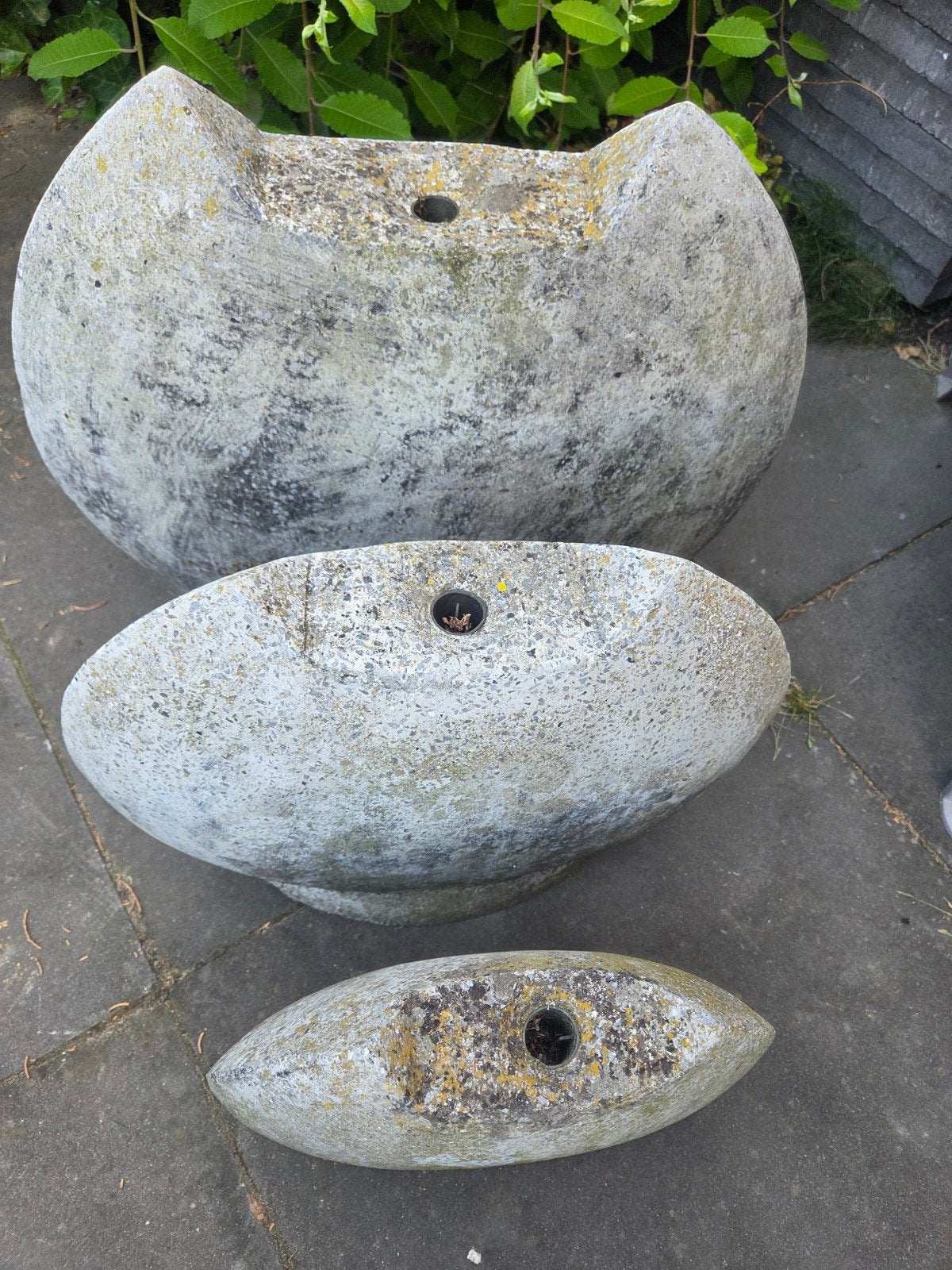 Stenen Waterornamenten Set - 3 Stuks van Groot naar Klein, Tuin en Terras, Ophalen