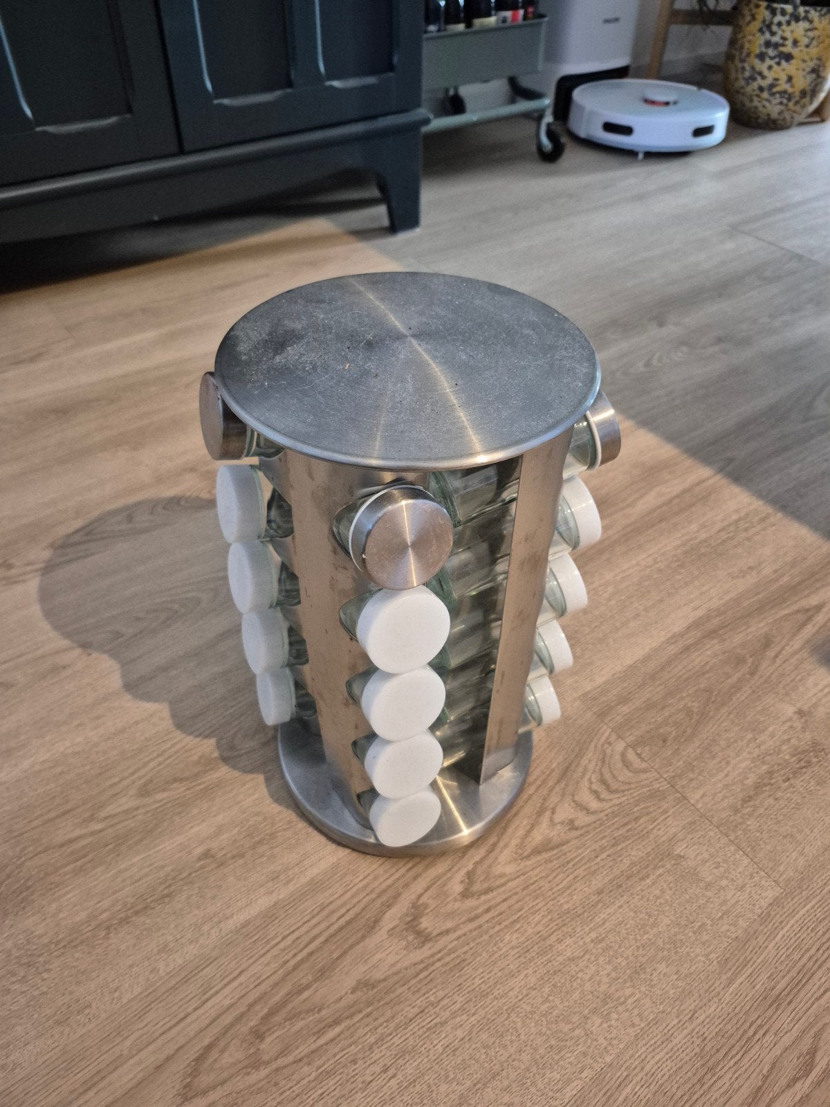 Draaibaar kruidenrek met potjes, Ophalen