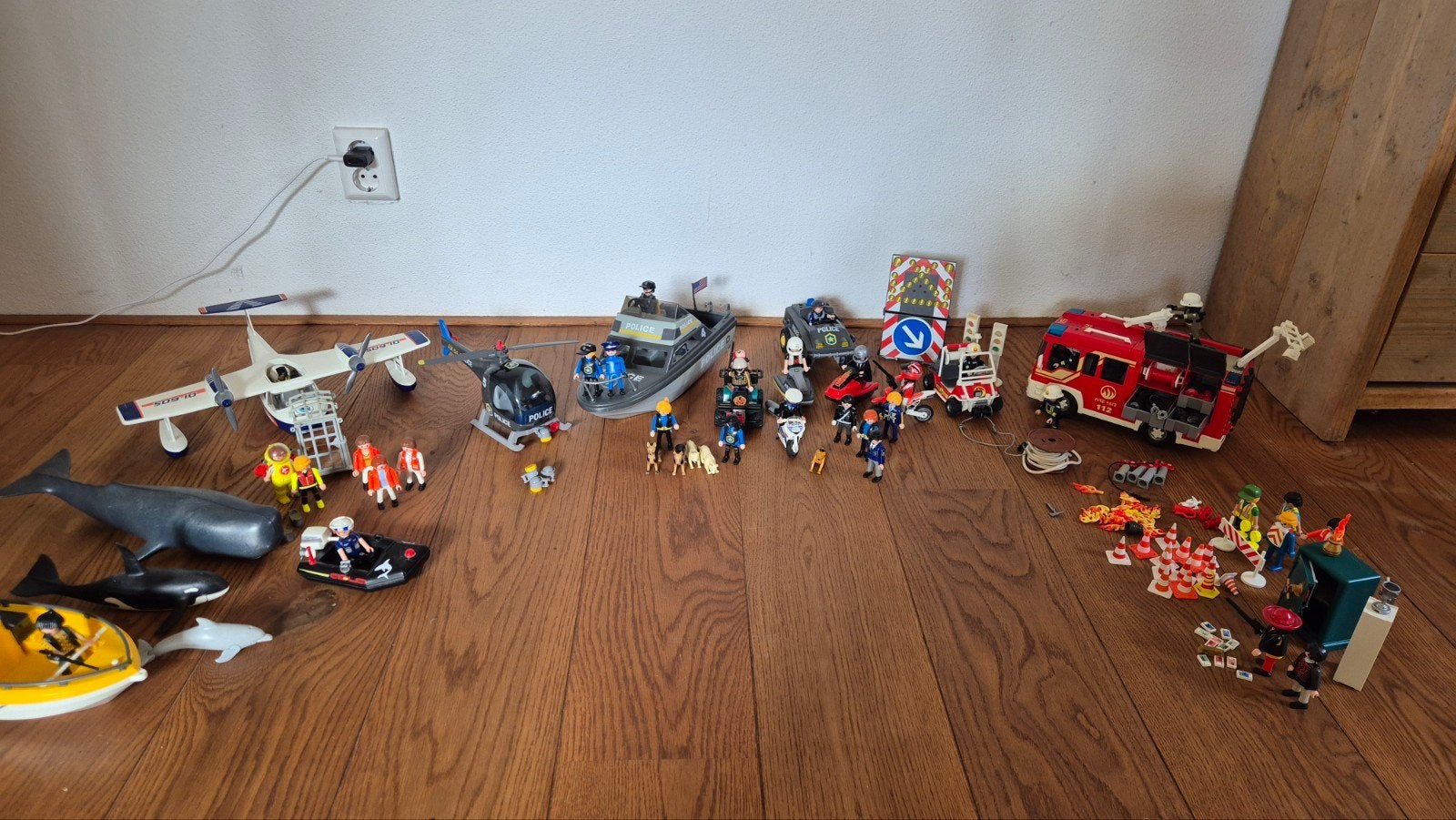 Playmobil (water)politie, brandweer, boeven set, Ophalen of Verzenden, Gebruikt, Jongen of Meisje