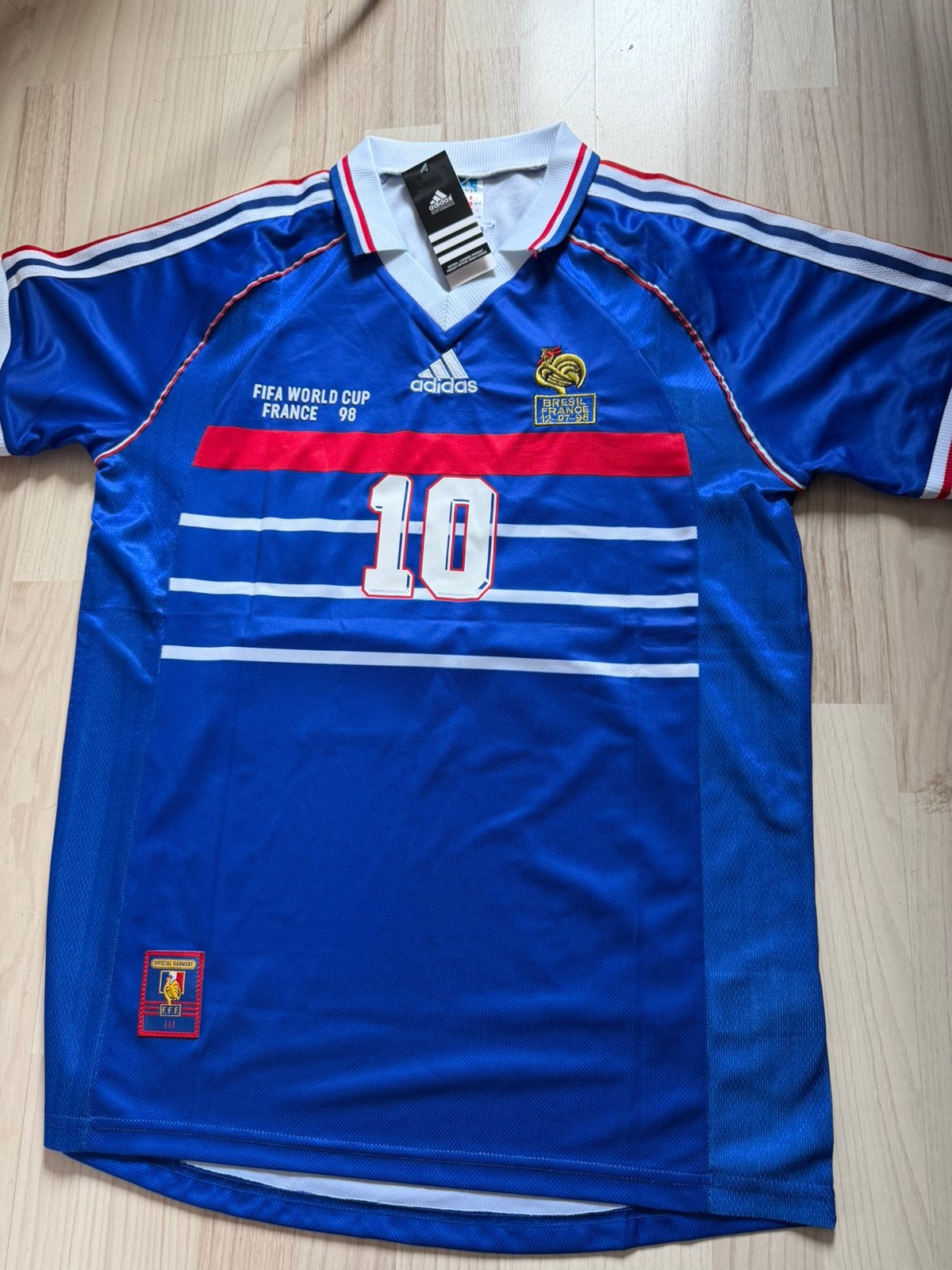 Zidane frankrijk 1998 WK finale shirt retro, Sport en Fitness, Voetbal, Maat XL, Ophalen of Verzenden, Nieuw, Shirt