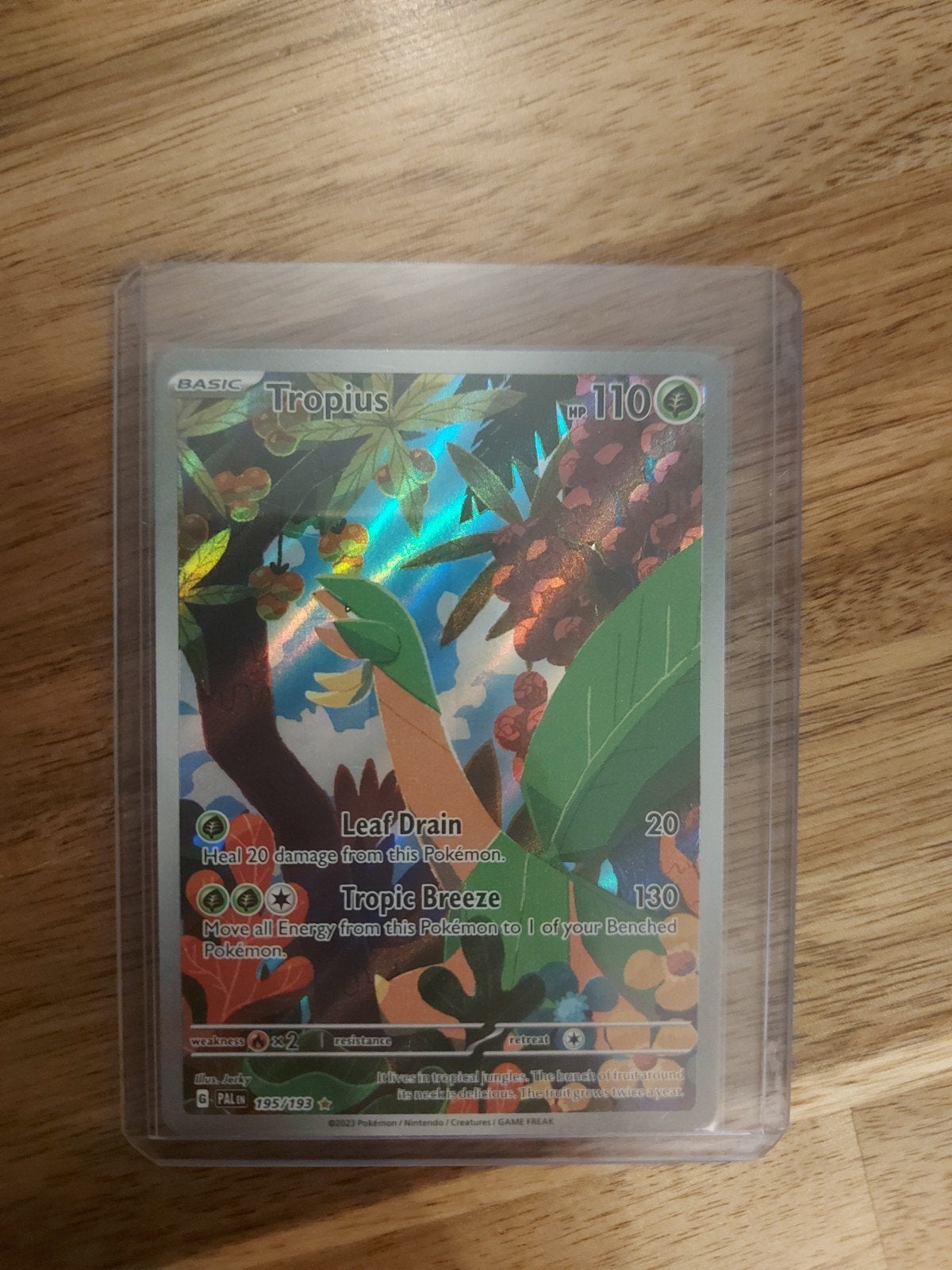 Tropius #195 - paldea evolved, Ophalen of Verzenden, Zo goed als nieuw, Losse kaart, Foil