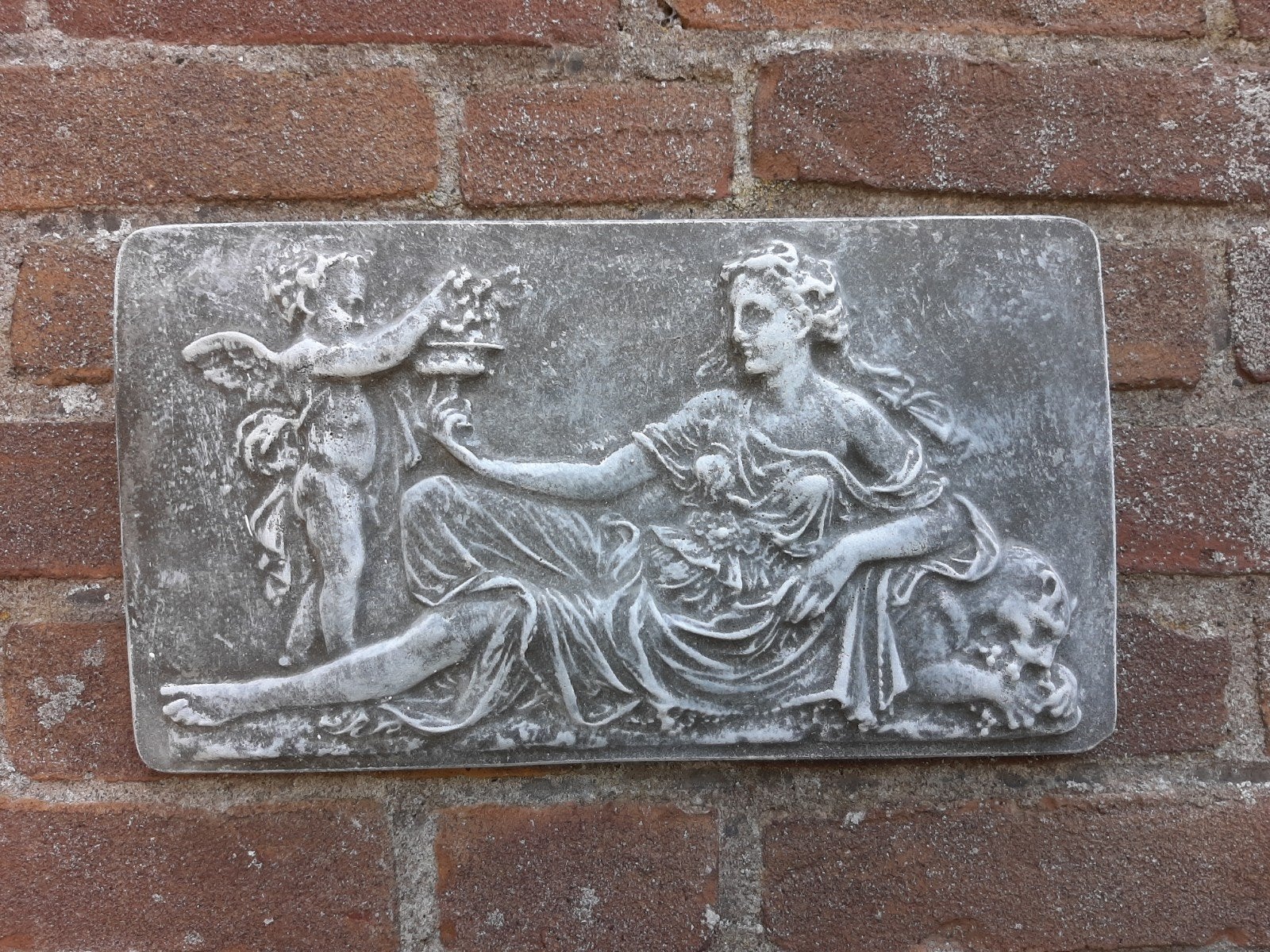 Godin wanddecoratie betonnen beeld tuinbeeld beton, Ophalen of Verzenden