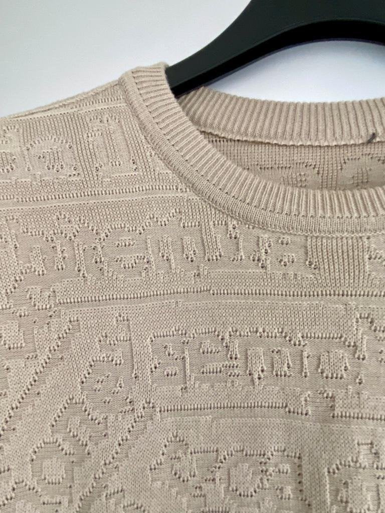 J05 Carlo Colucci: maat 52=L trui beige, Kleding | Heren, Truien en Vesten, Maat 52/54 (L), Beige, Ophalen of Verzenden, Zo goed als nieuw