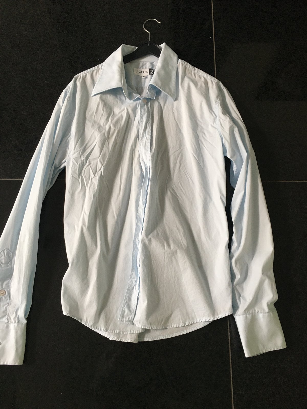 Lichtblauw overhemd merk JC Rags maat m als nieuw, Ophalen of Verzenden, Zo goed als nieuw, Blauw, Halswijdte 39/40 (M)