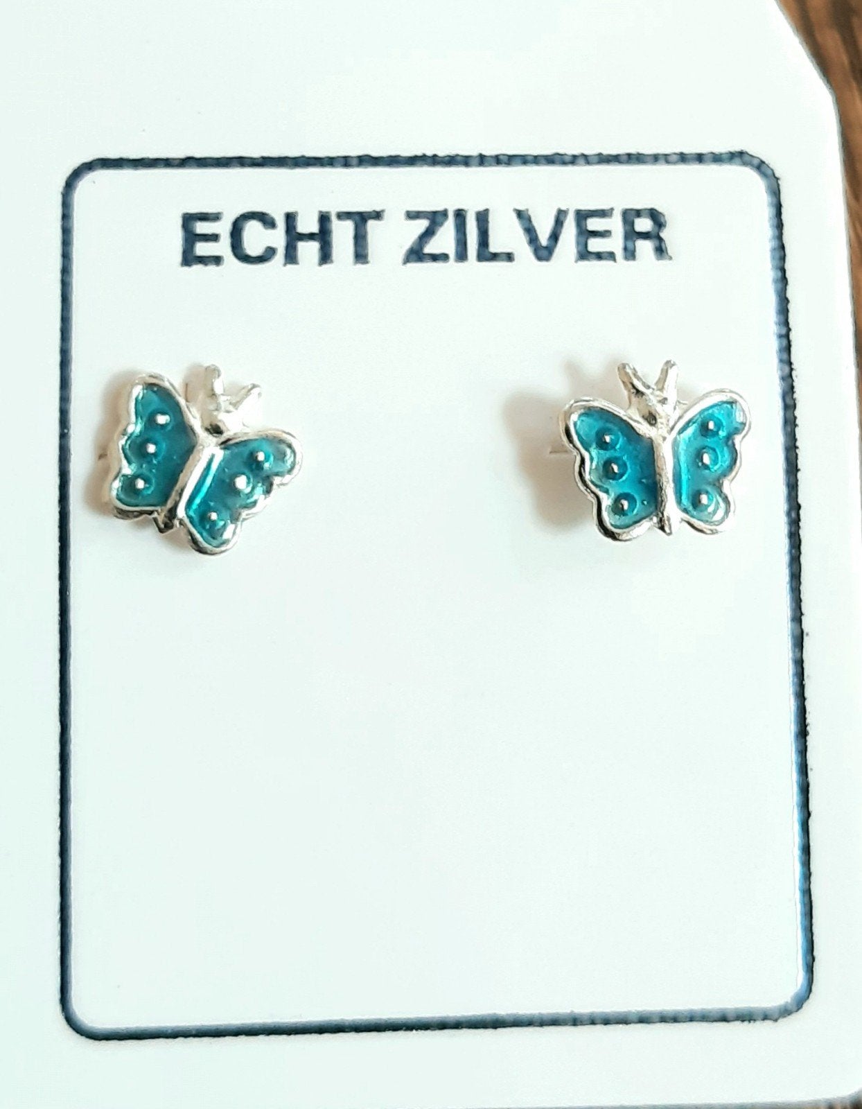 Schattig cadeau fijne vlinder oorknopjes zilver in div kleur, Sieraden, Tassen en Uiterlijk, Kindersieraden, Ophalen of Verzenden