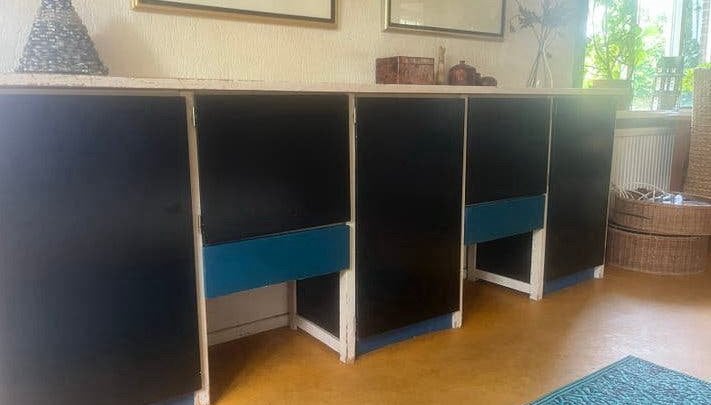 Lundia dressoir/kast met planken en deuren, Ophalen, Gebruikt, Lundia, 200 cm of meer