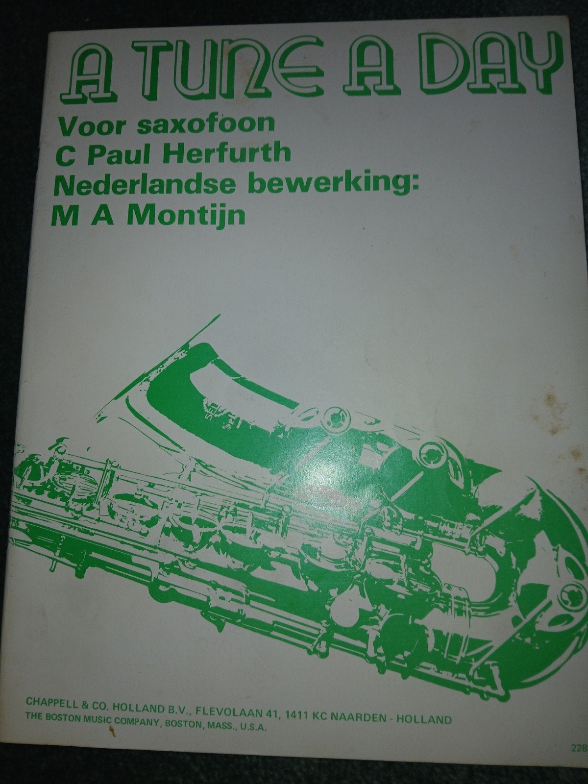 A Tune A Day - Saxofoon lesboek in goede staat, Verzenden, Zo goed als nieuw, Les of Cursus, Saxofoon