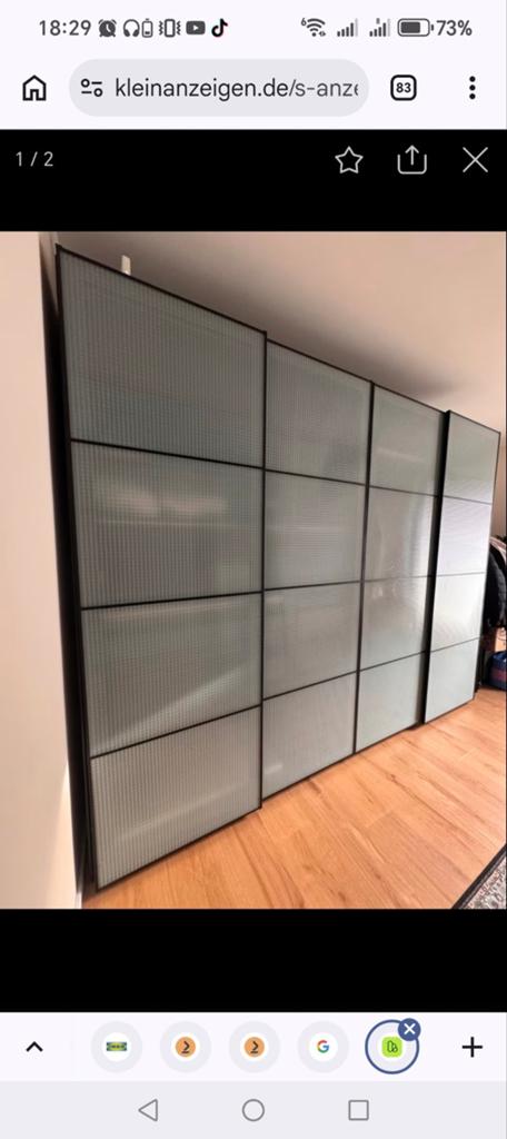 Ikea NYKIRKE 22253 glass voor Pax kast schuifdeuren, Ophalen, Nieuw, Overige providers