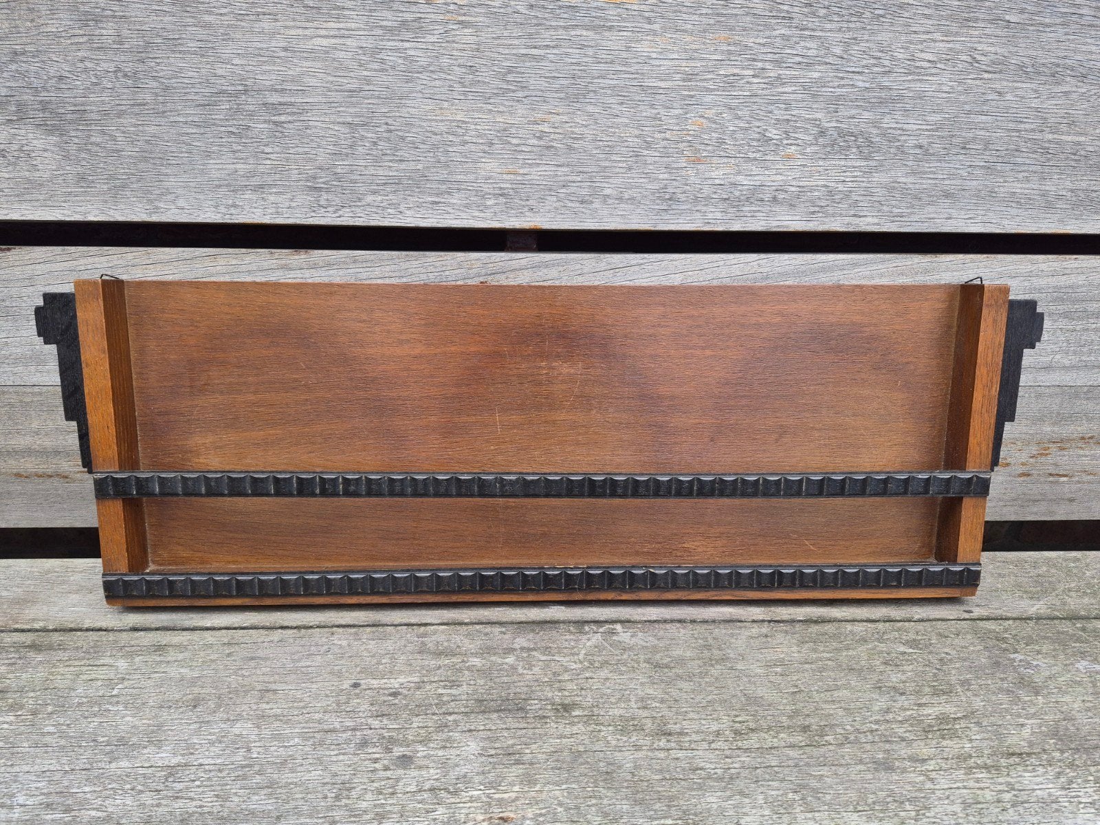 Vintage art deco borden rek. Amsterdamse school wandrek., Ophalen of Verzenden
