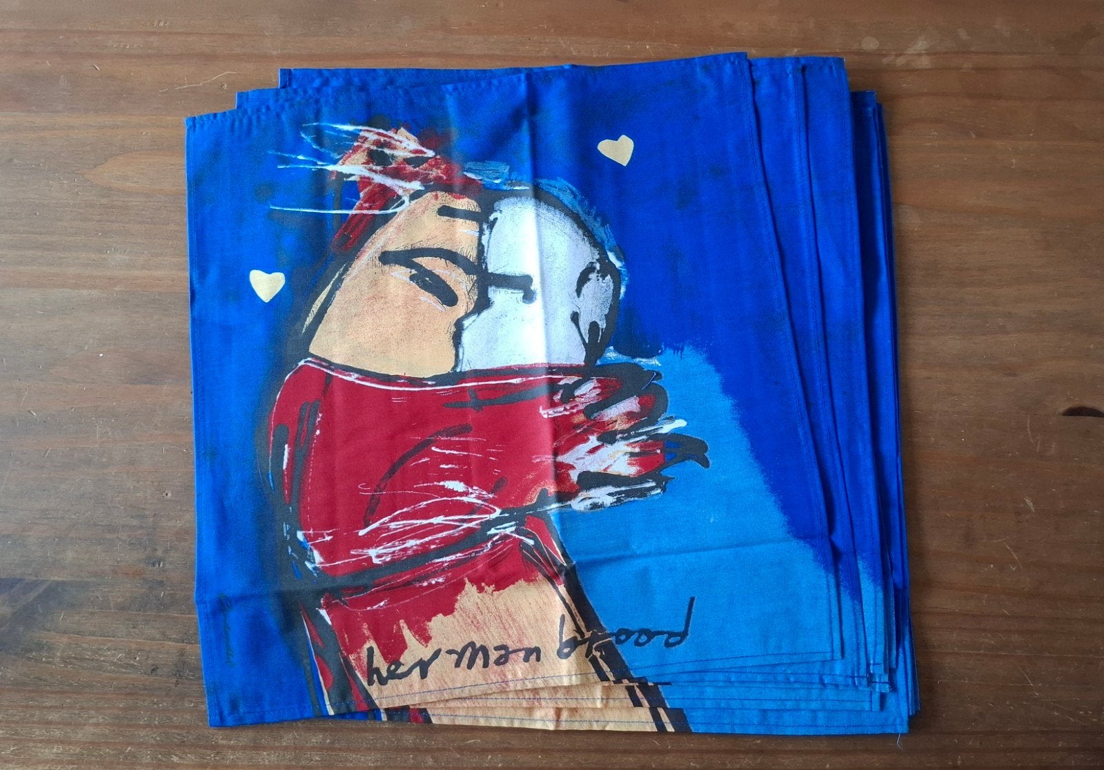 Herman Brood Servetten - 2 x set van 6 met uniek design, Overige merken, Textiel, Overige typen, Nieuw