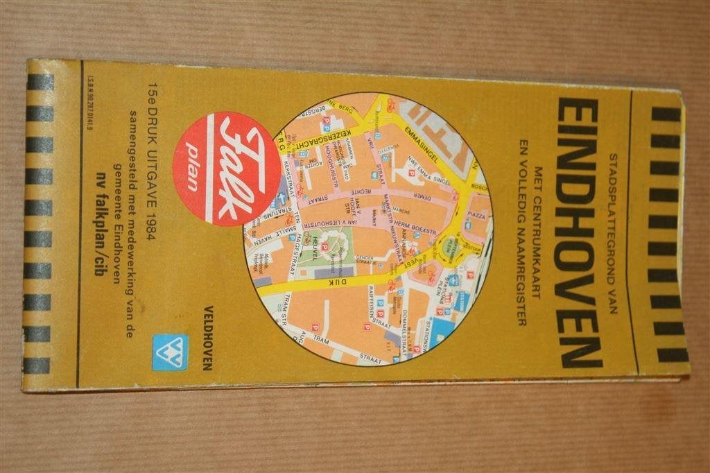 Oude Falk Stadsplattegrond - Eindhoven - 1984, Gelezen, Ophalen of Verzenden, Landkaart, 1800 tot 2000