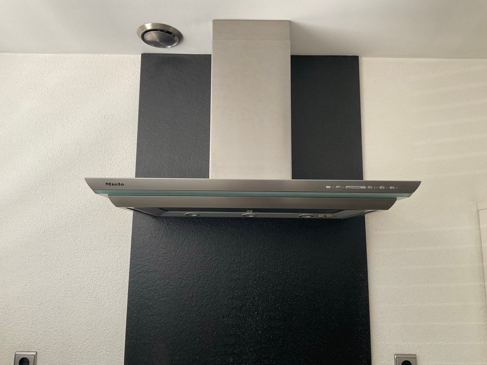 Miele RVS afzuigkap DA279 - hoge afzuigcapaciteit, Witgoed en Apparatuur, Afzuigkappen, Ophalen, Gebruikt, Wandschouwkap, 400 tot 600 m³ per uur
