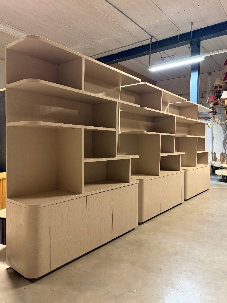 Foto 6 van vakkenkast japandi eiken fineer  taupe 120 en 180cm